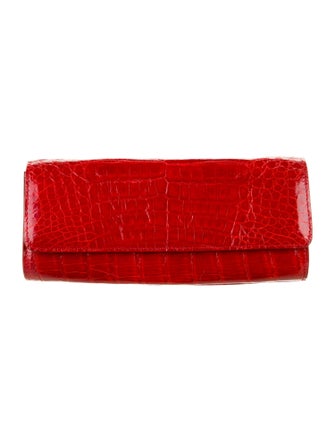 Judith Leiber Alligator Printed Continental Wallet