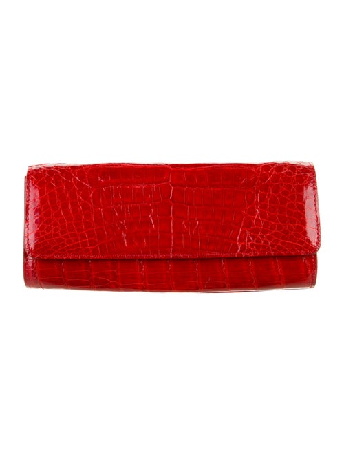 Judith Leiber Alligator Printed Continental Wallet