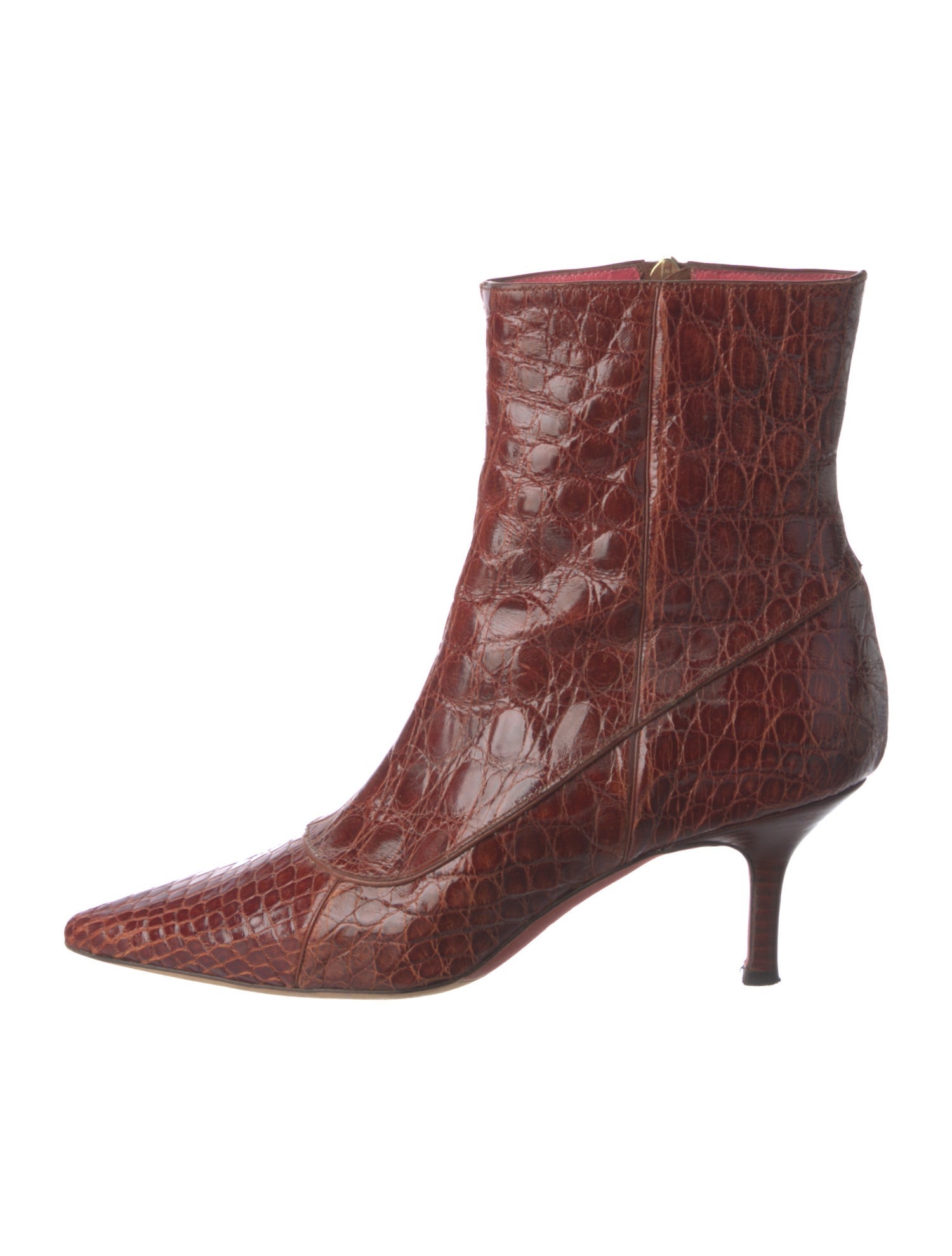 Judith Leiber Crocodile Animal Print Boots