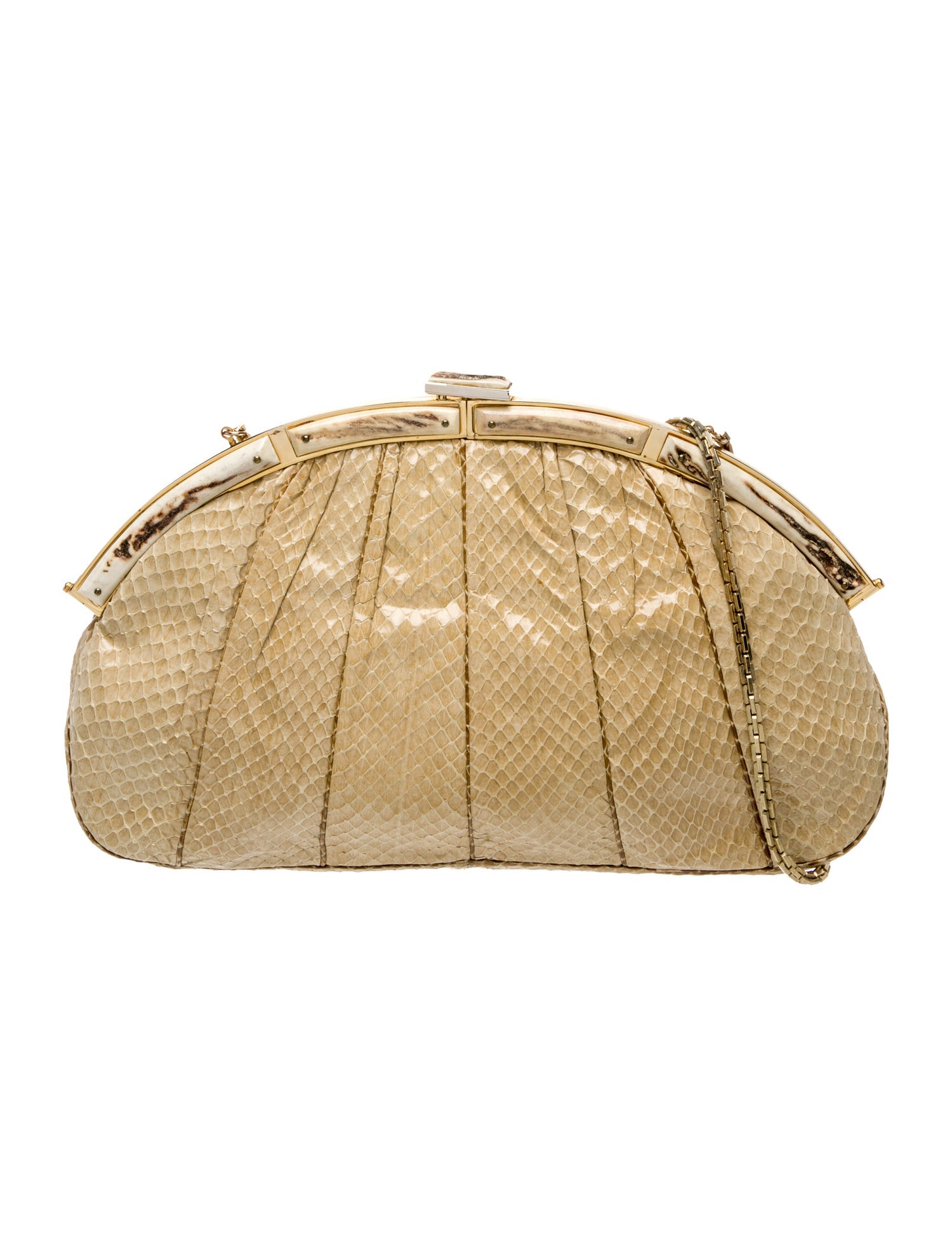 Judith Leiber Embossed Leather Evening Bag Vintage