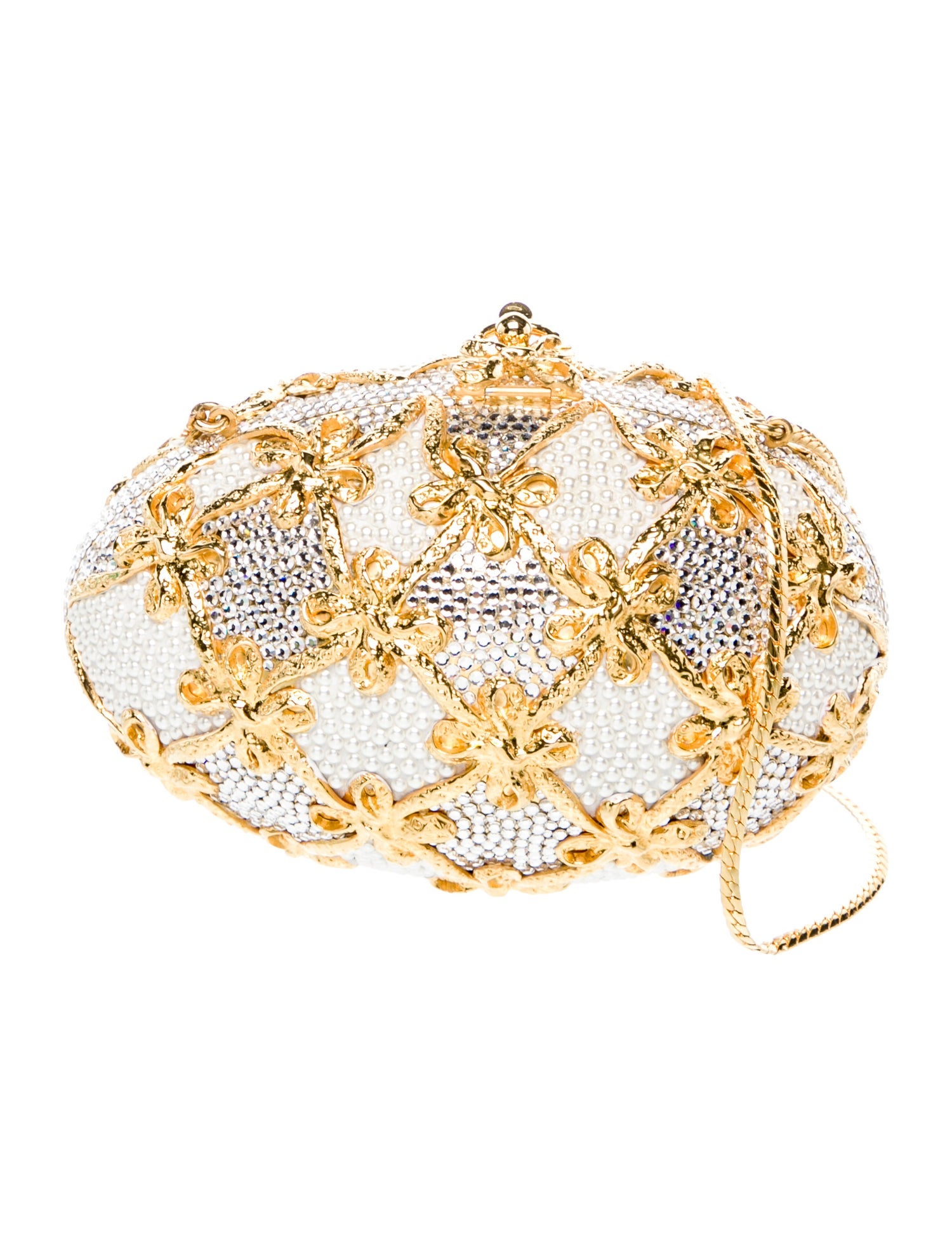 Judith Leiber Faux Pearl Minaudière