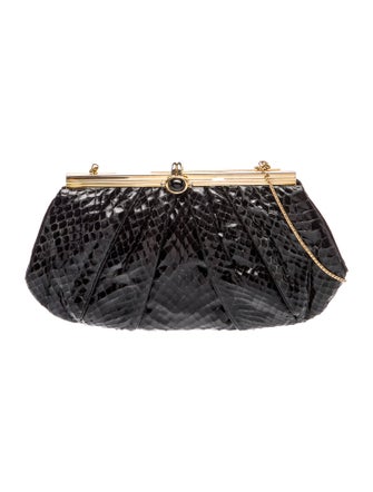 Judith Leiber Snakeskin Shoulder Bag
