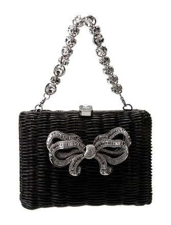 Judith Leiber Wicker Top Handle Bag