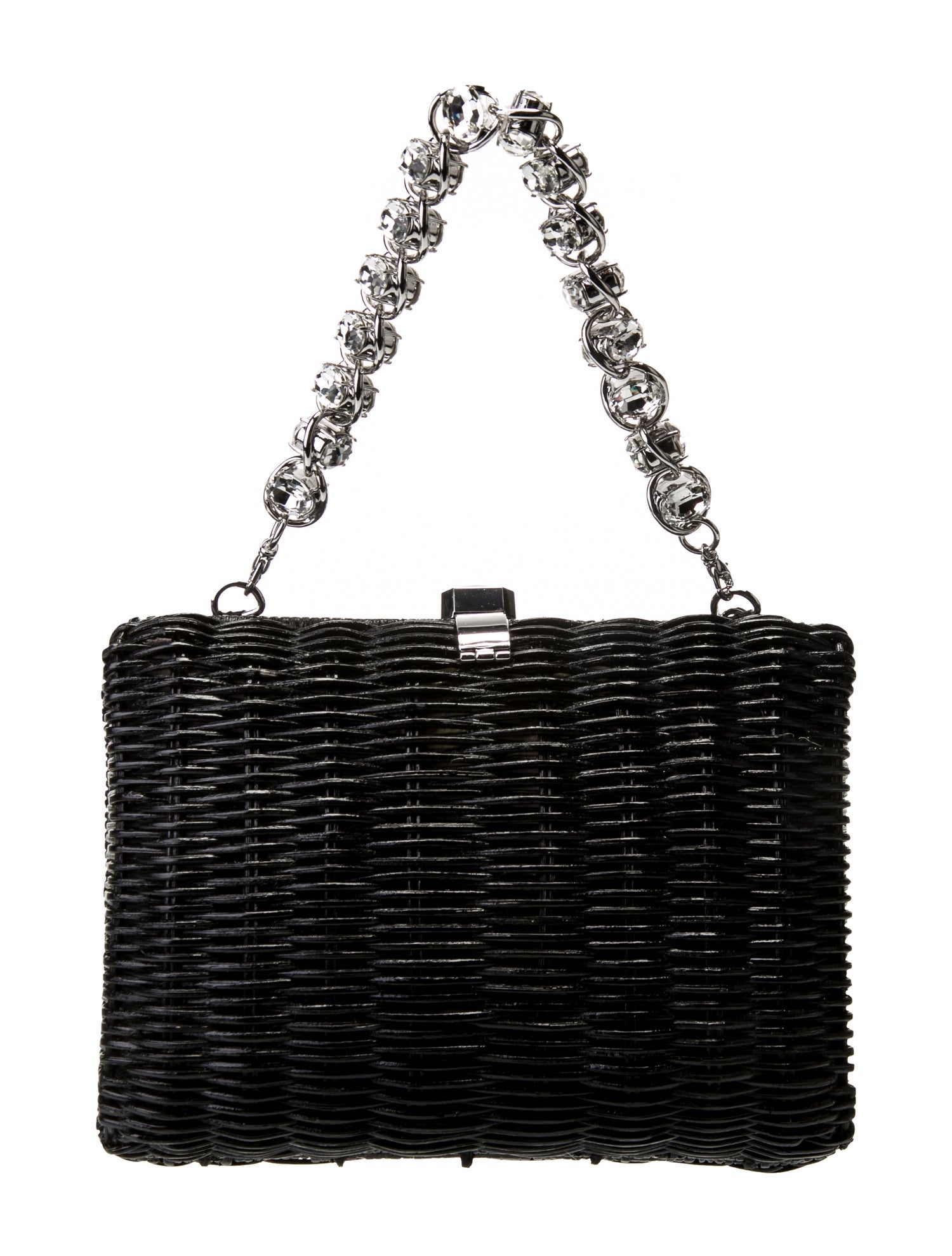 Judith Leiber Wicker Top Handle Bag