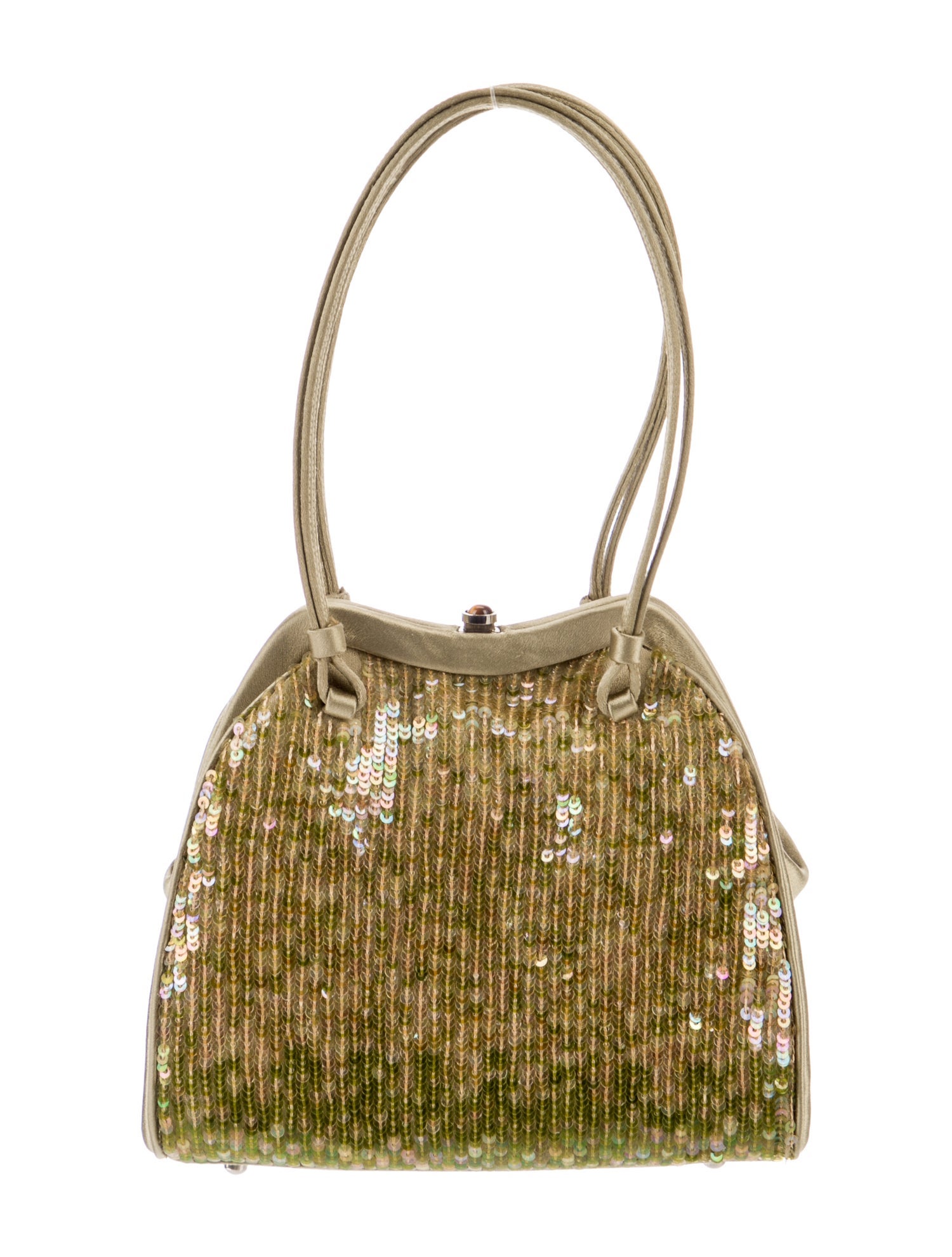 Judith Leiber Satin Top Handle Bag