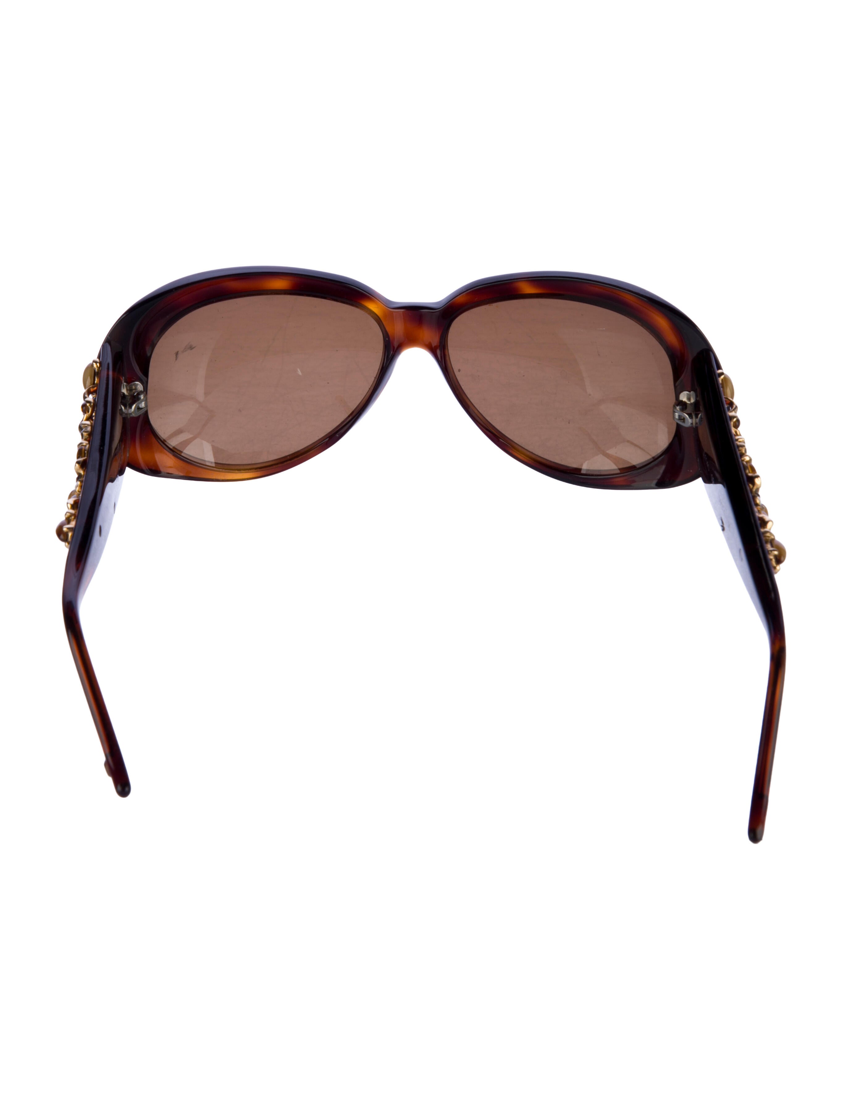 Judith Leiber Oversize Tinted Sunglasses