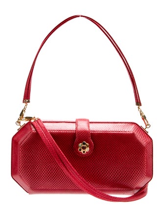 Judith Leiber Lizard Top Handle Bag