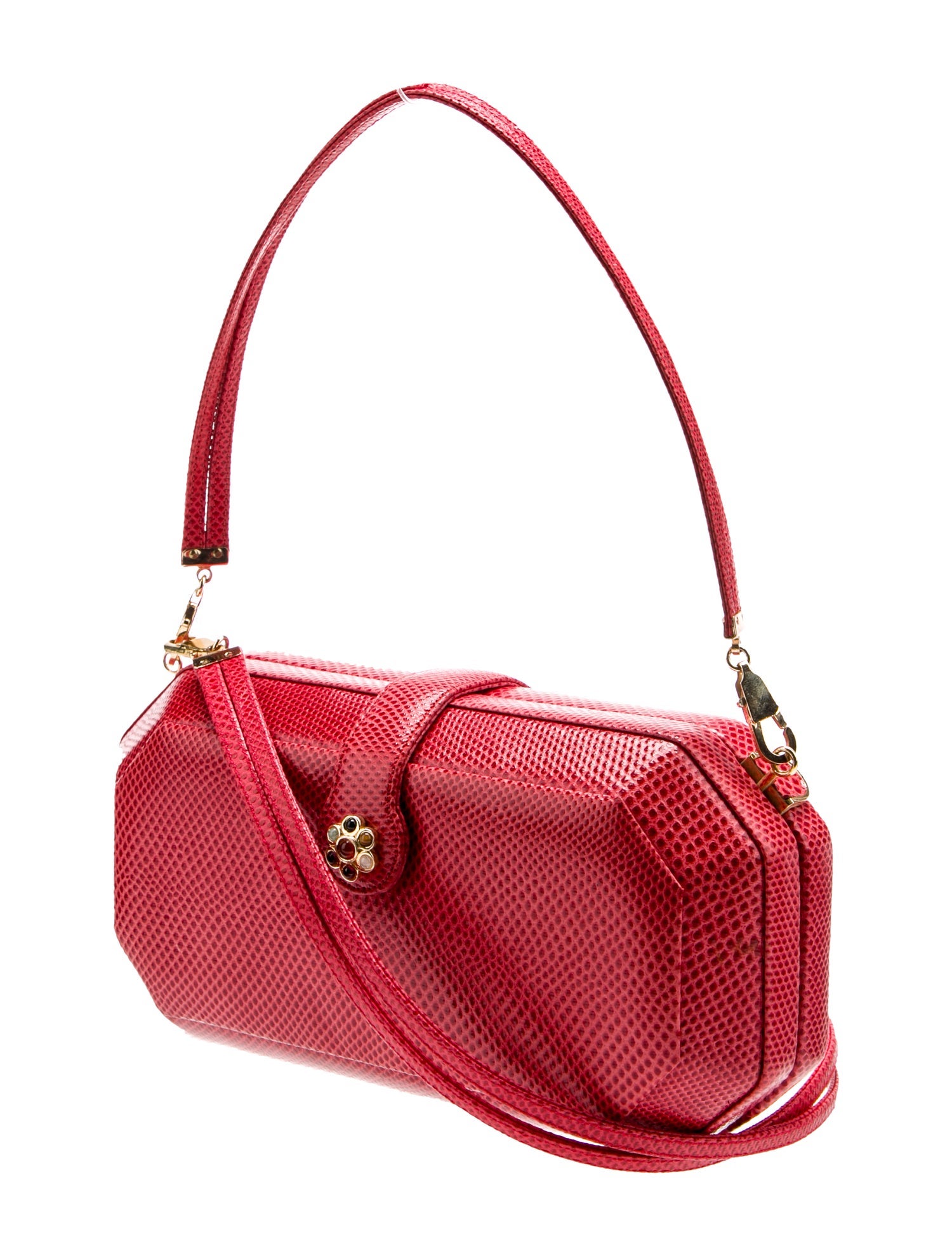 Judith Leiber Lizard Top Handle Bag