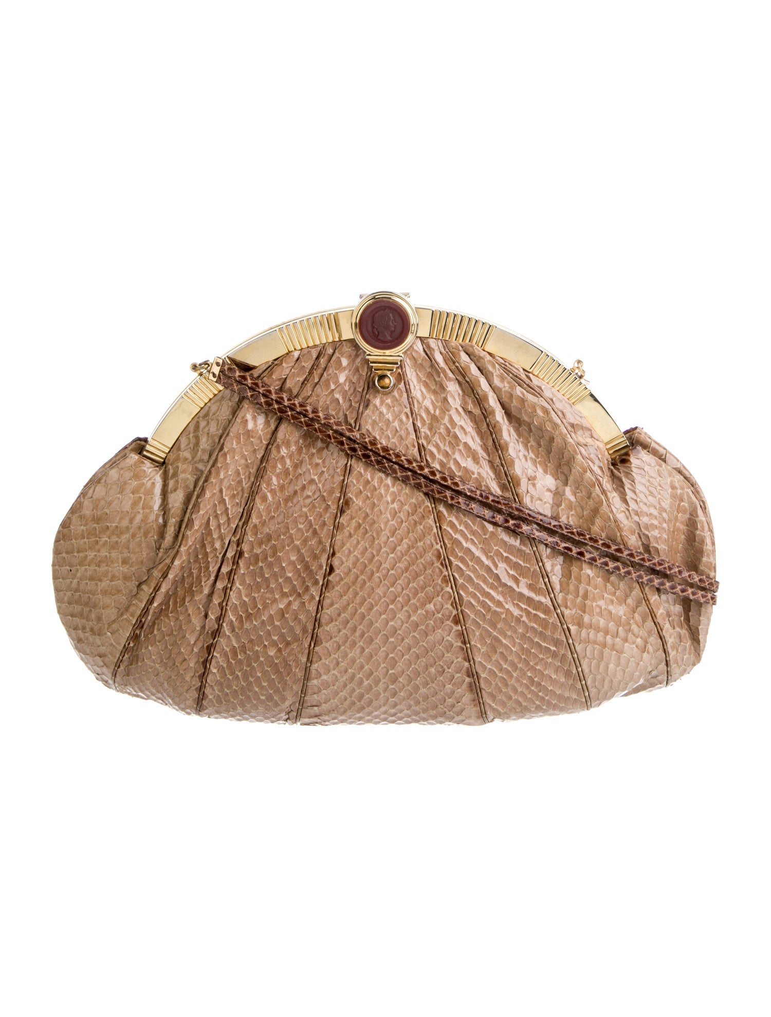 Judith Leiber Snakeskin Shoulder Bag