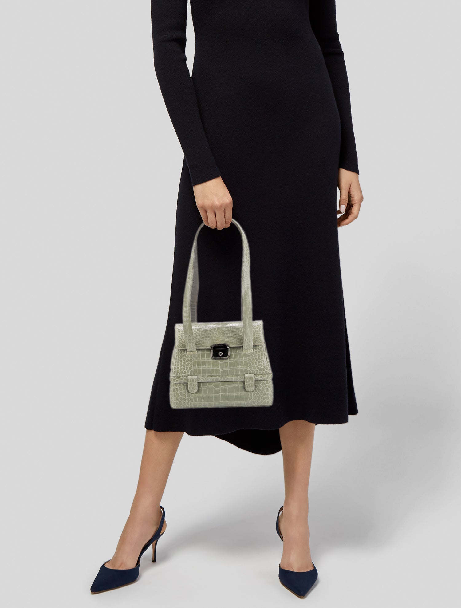 Judith Leiber Alligator Shoulder Bag