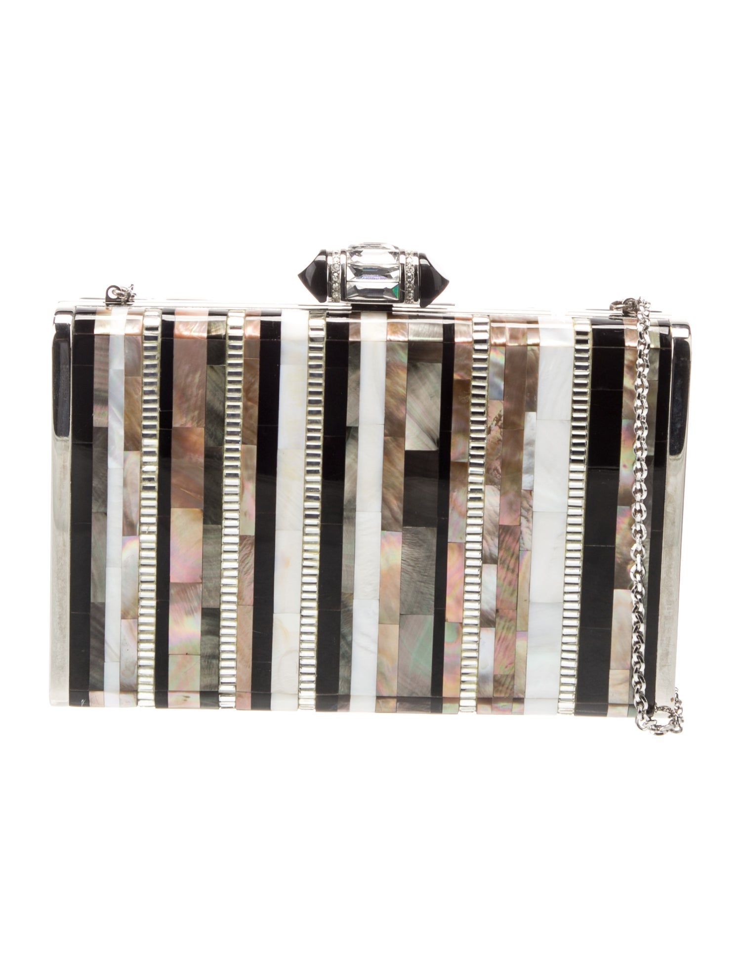 Judith Leiber Mother Of Pearl Minaudière