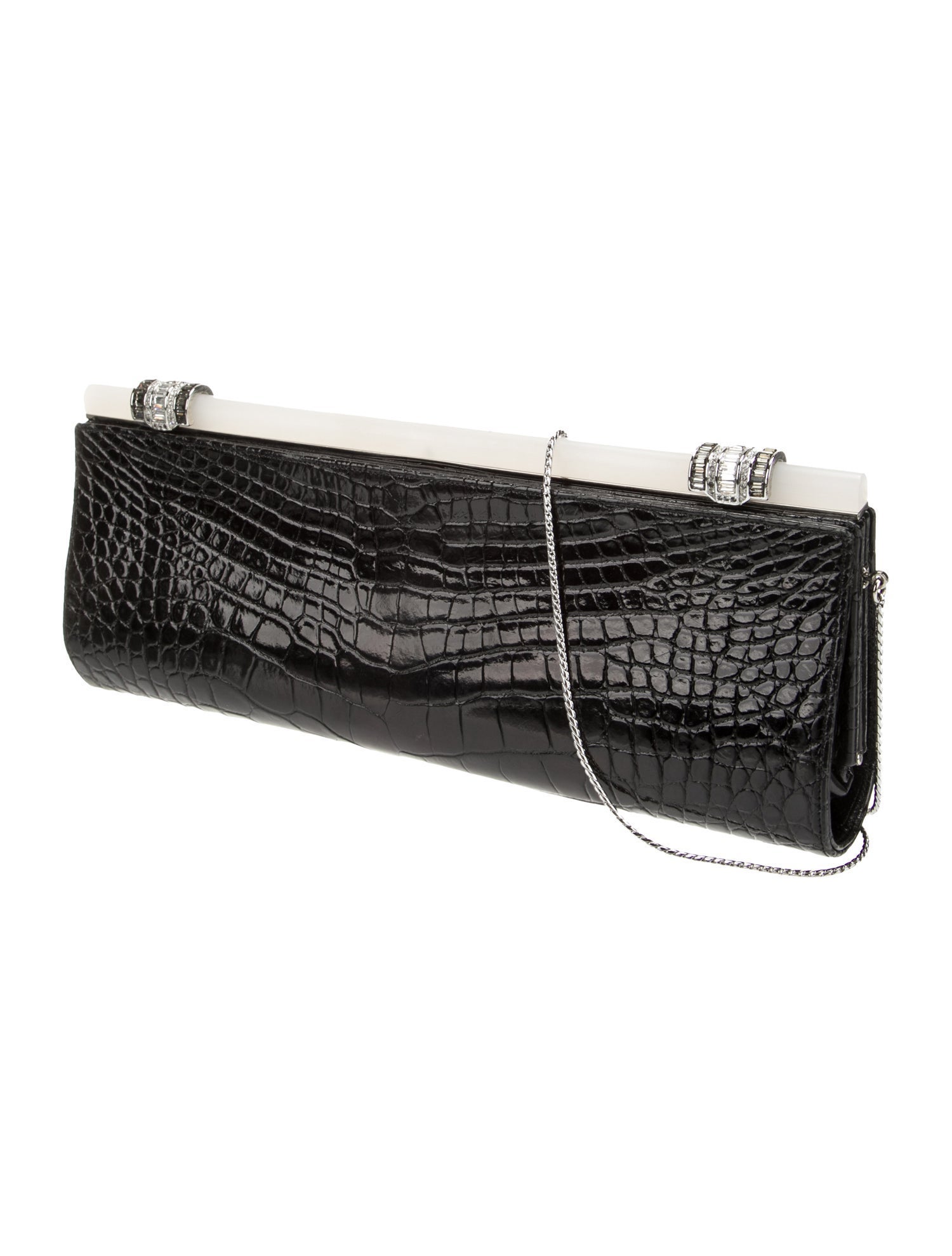 Judith Leiber Embossed Leather Minaudière