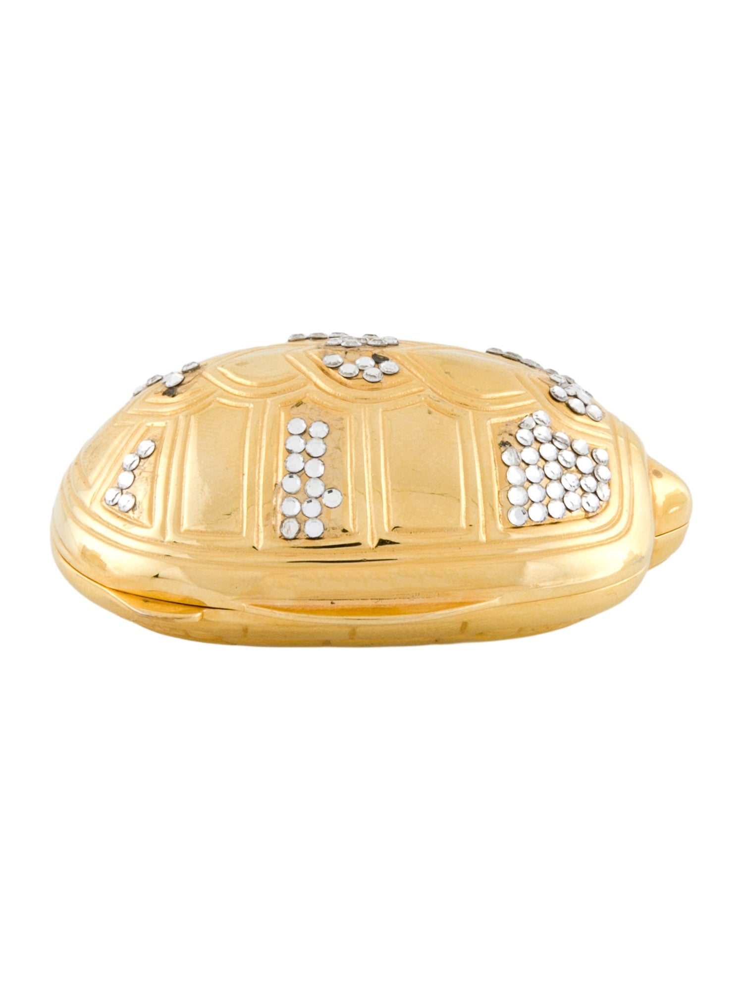 Judith Leiber Crystal Turtle Pill Box