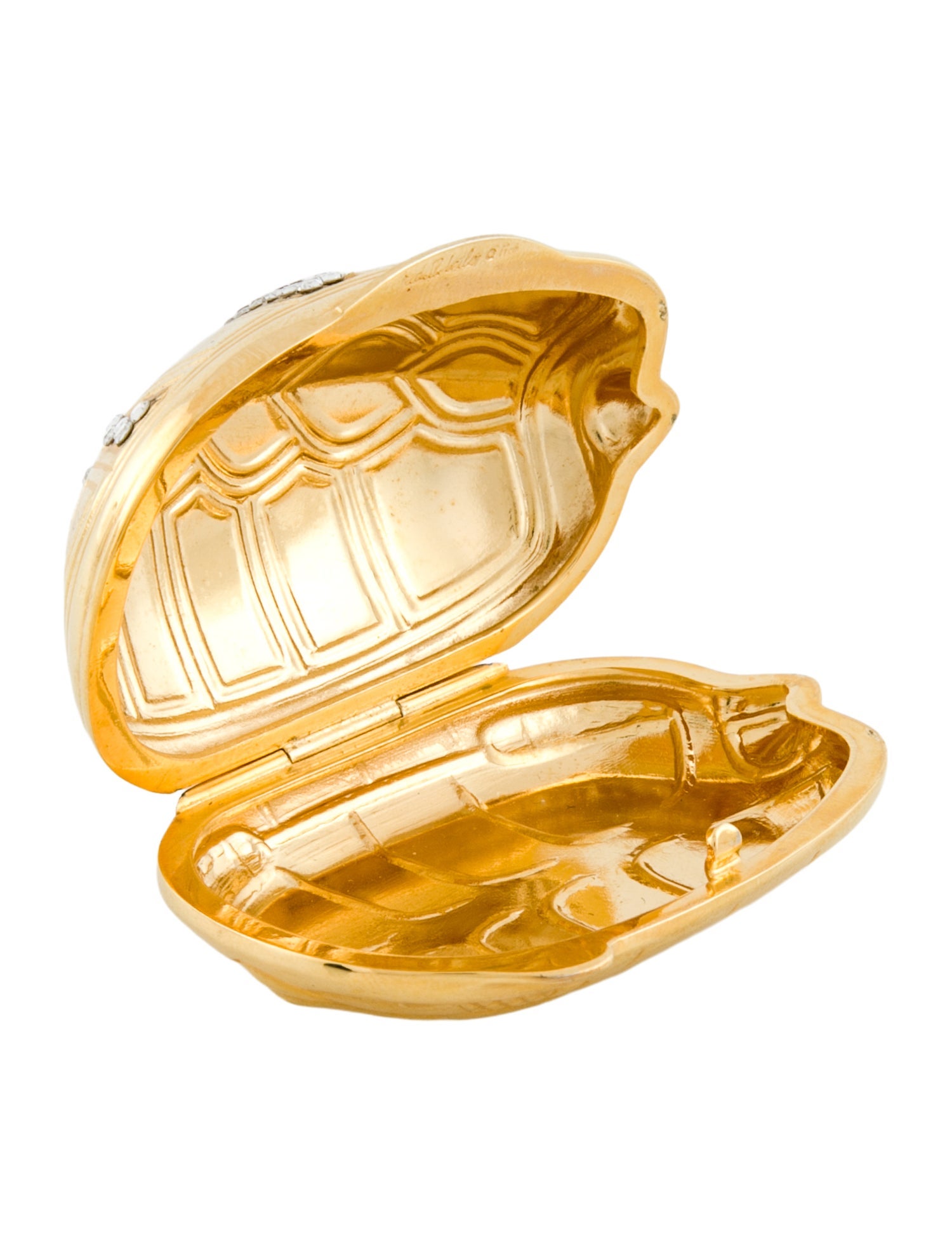 Judith Leiber Crystal Turtle Pill Box