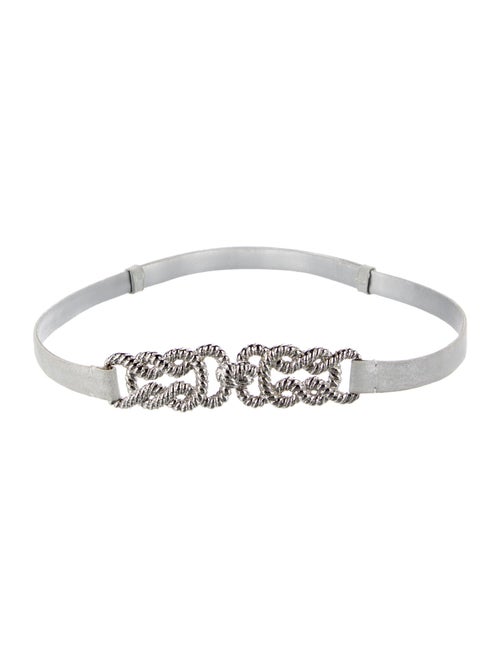 Judith Leiber Skinny Leather Belt