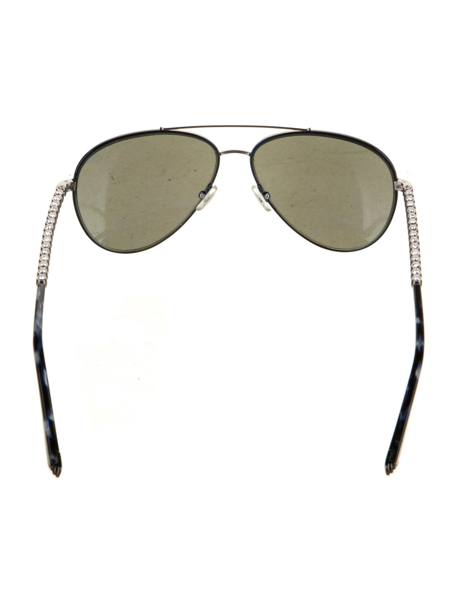 Judith Leiber Aviator Mirrored Sunglasses
