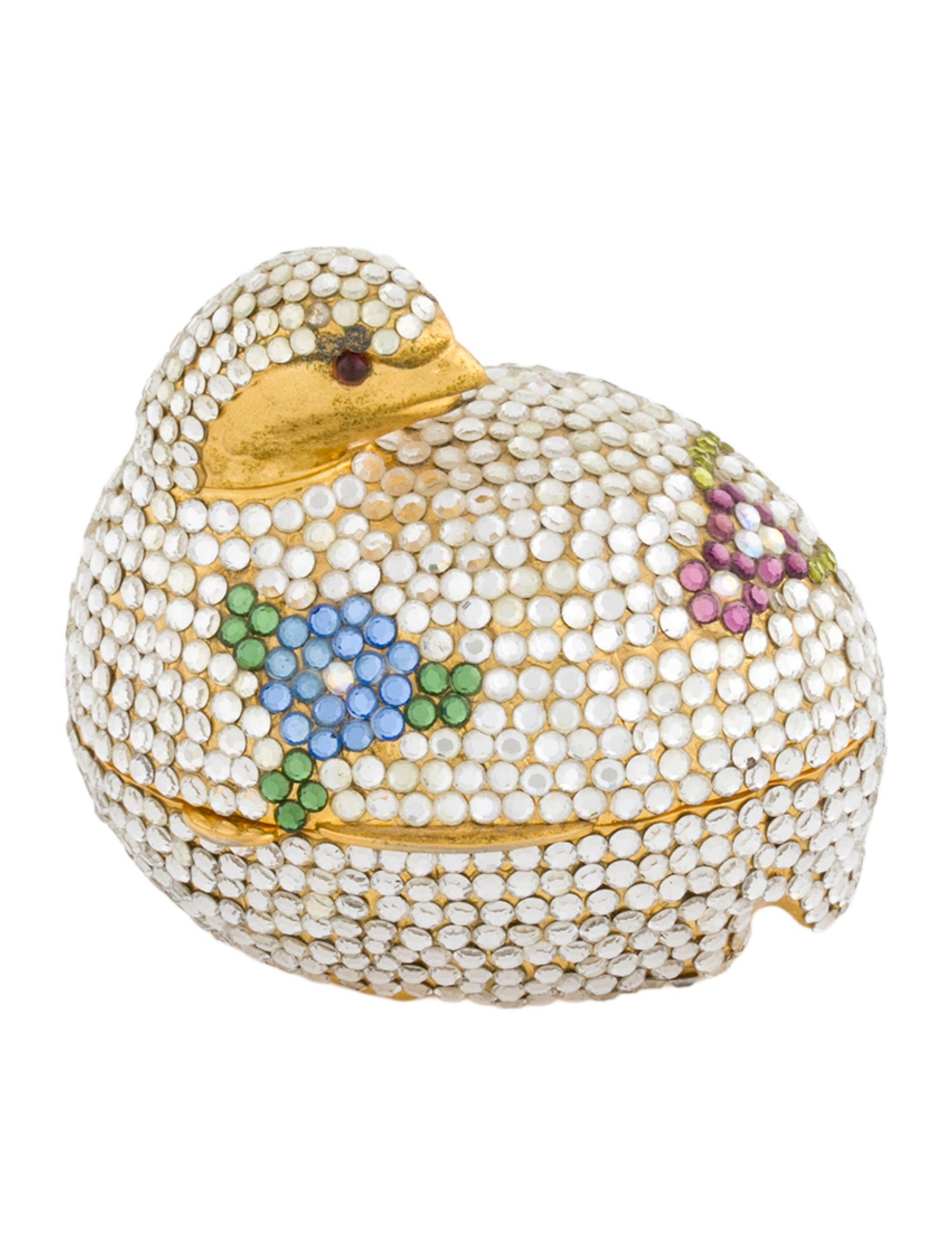 Judith Leiber Crystal Bird Pill Box