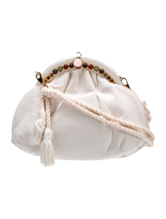 Judith Leiber Embossed Leather Evening Bag