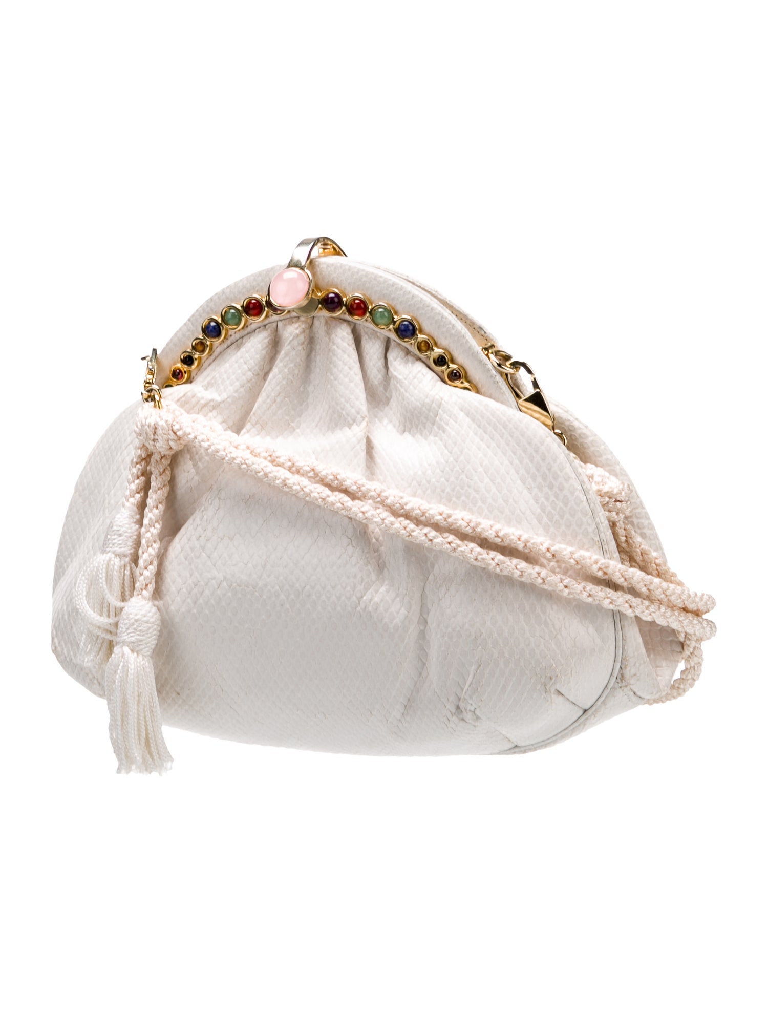 Judith Leiber Embossed Leather Evening Bag