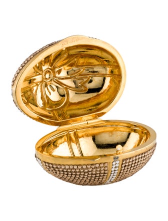 Judith Leiber Crystal Egg Pill Case