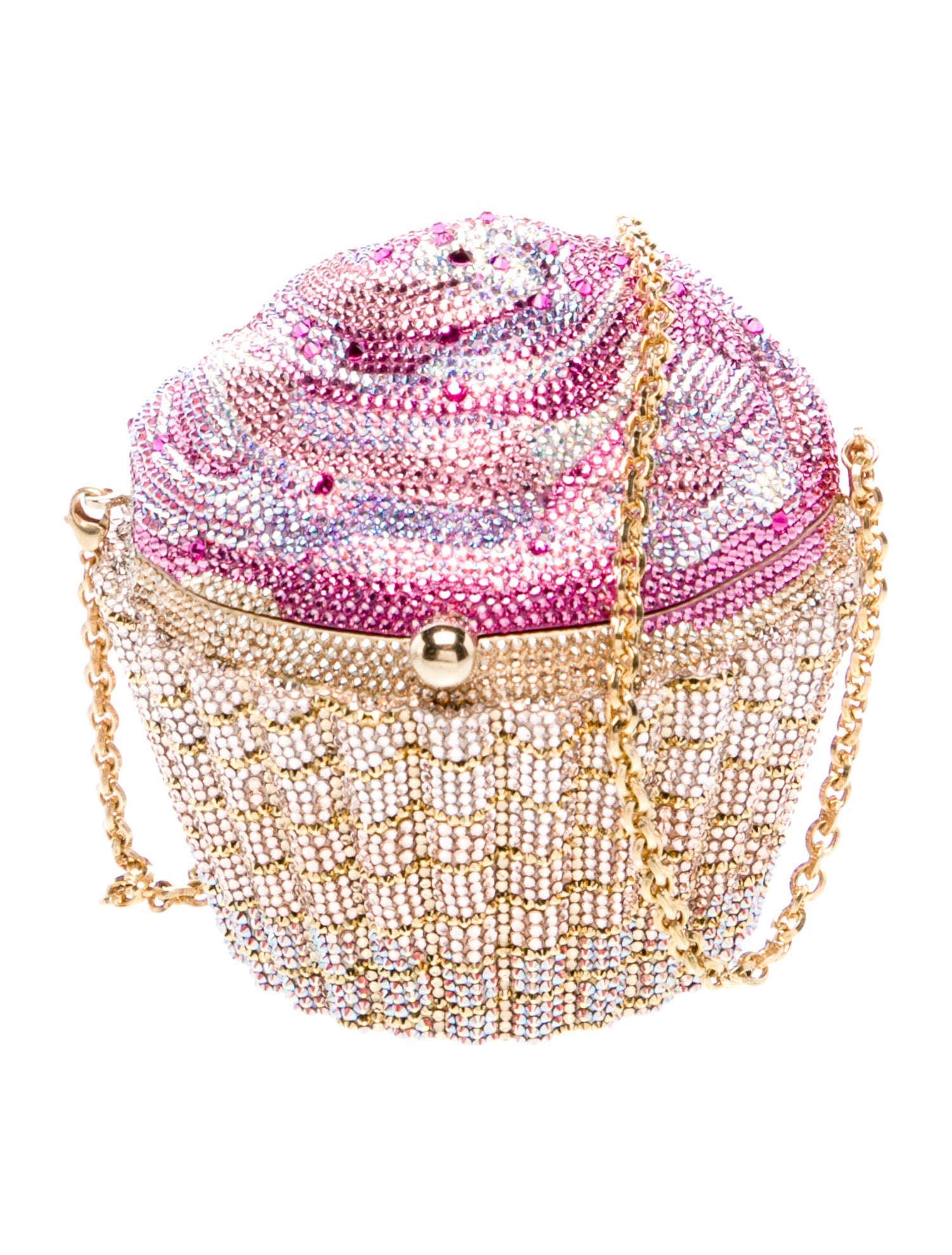 Judith Leiber Crystal Strawberry Cupcake Crystal