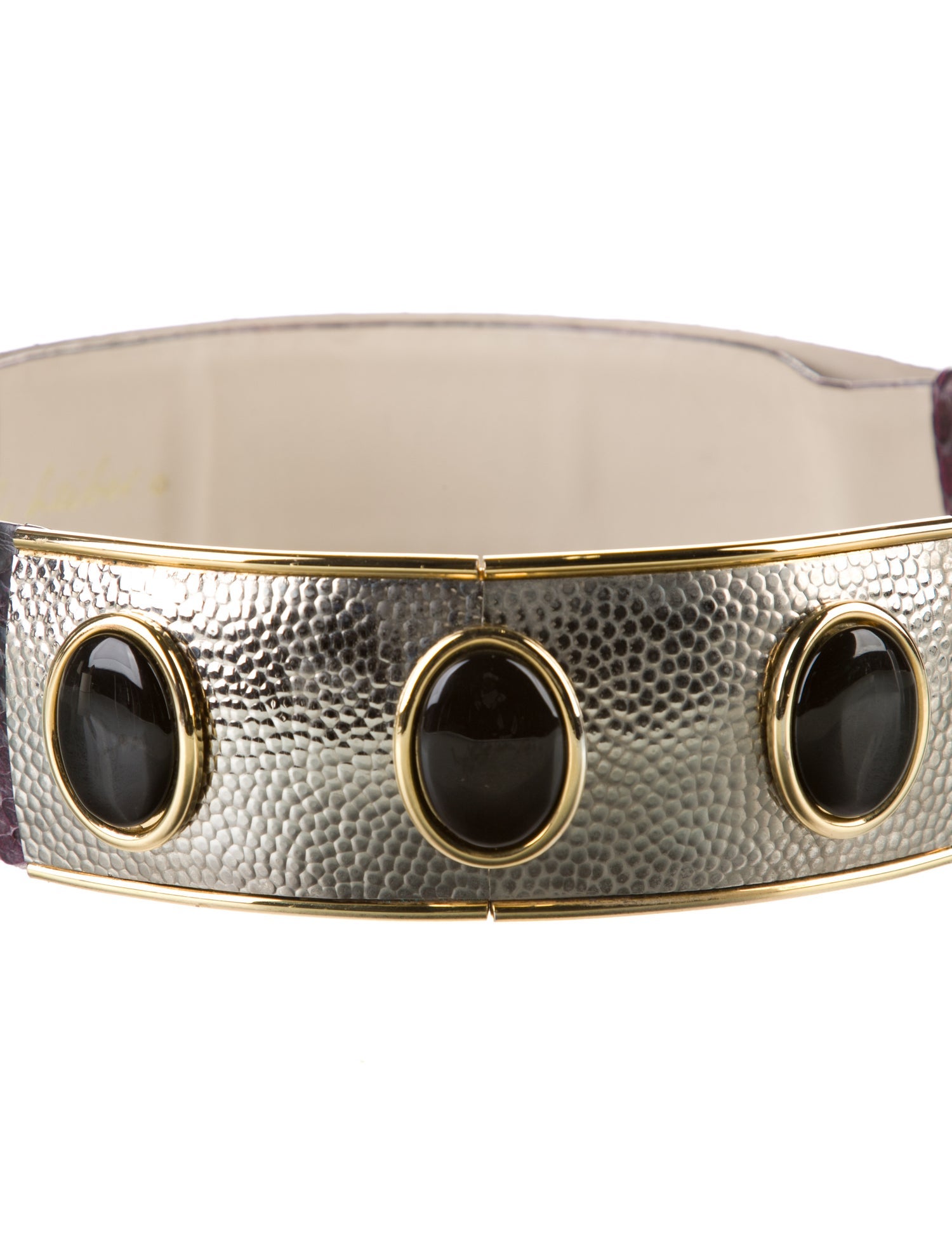 Judith Leiber Wide Snakeskin Belt