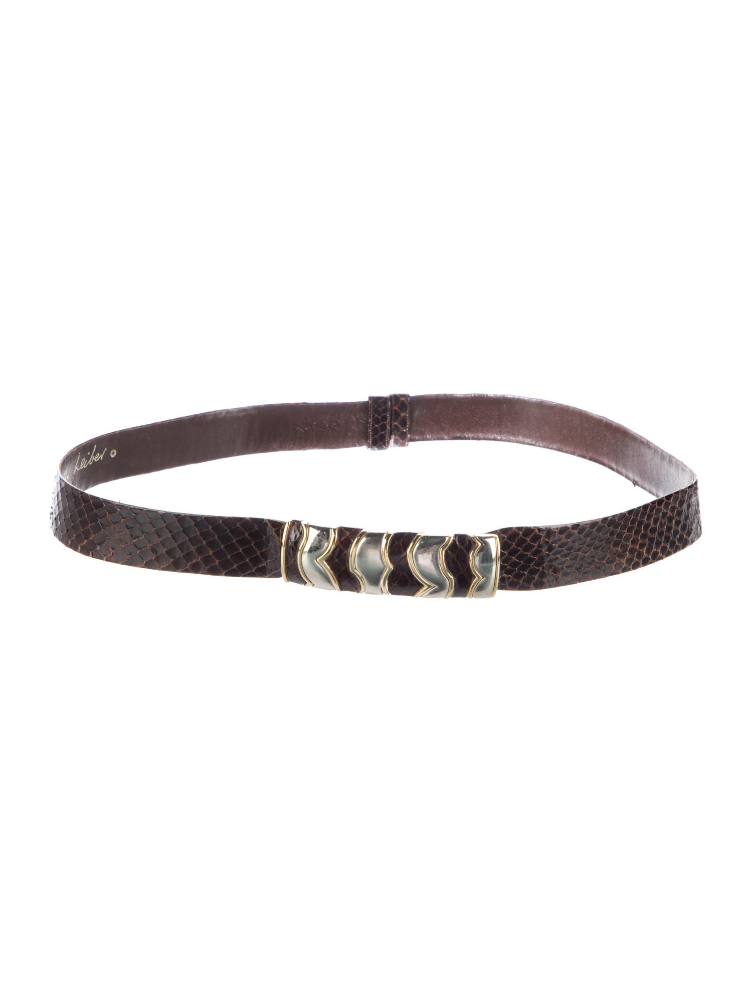 Judith Leiber Skinny Leather Waist Belt