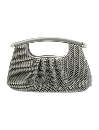 Judith Leiber Satin Top Handle Bag