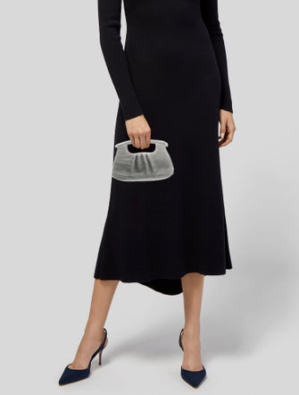 Judith Leiber Satin Top Handle Bag