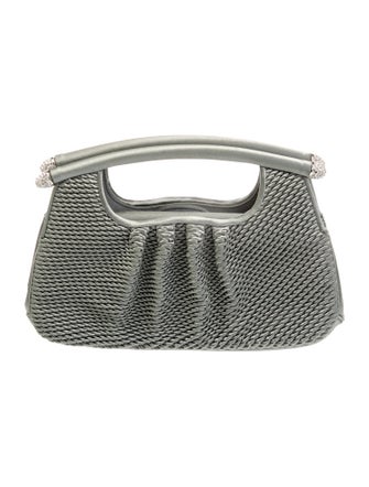 Judith Leiber Satin Top Handle Bag