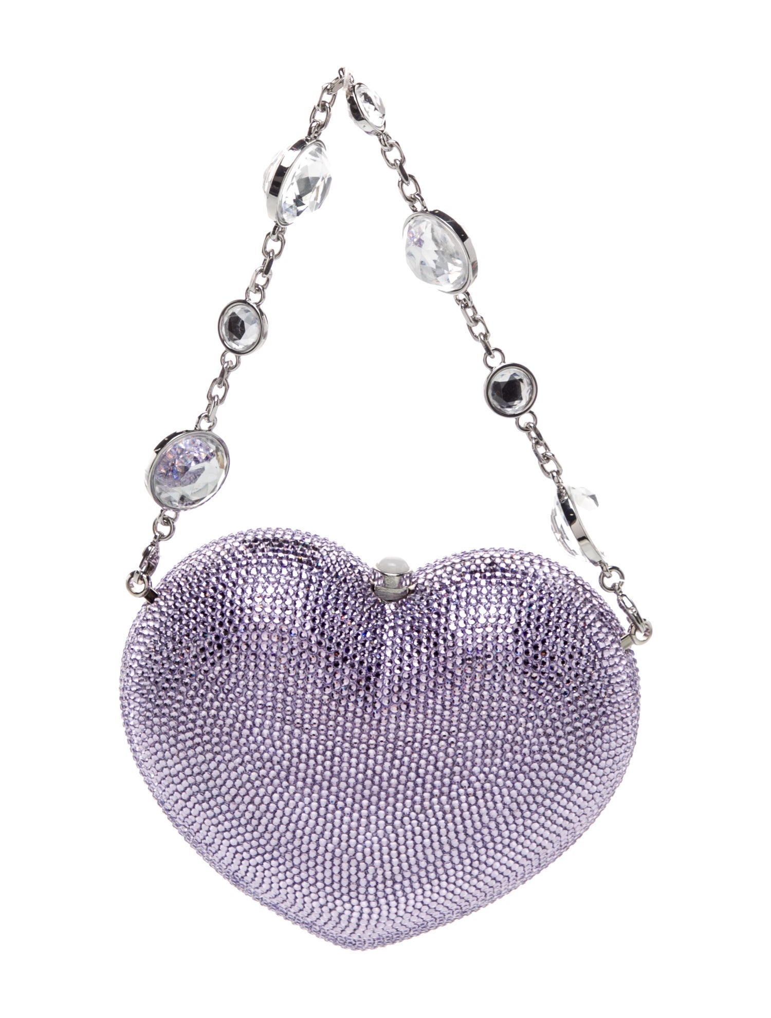 Judith Leiber Crystal L'Amour Petit Coeur Violet Petit