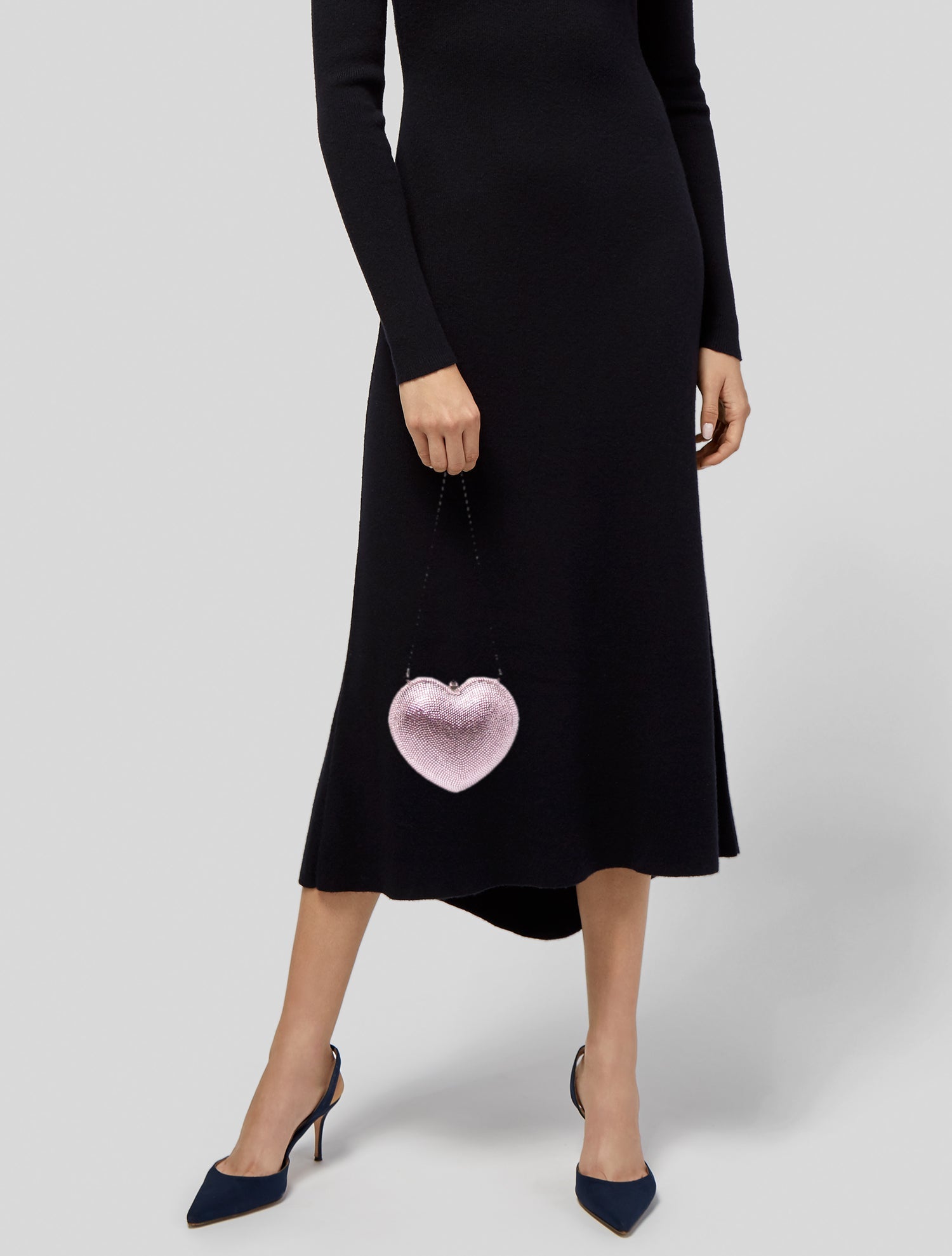 Judith Leiber Crystal L'Amour Petit Coeur Pink Petit w/ Tags