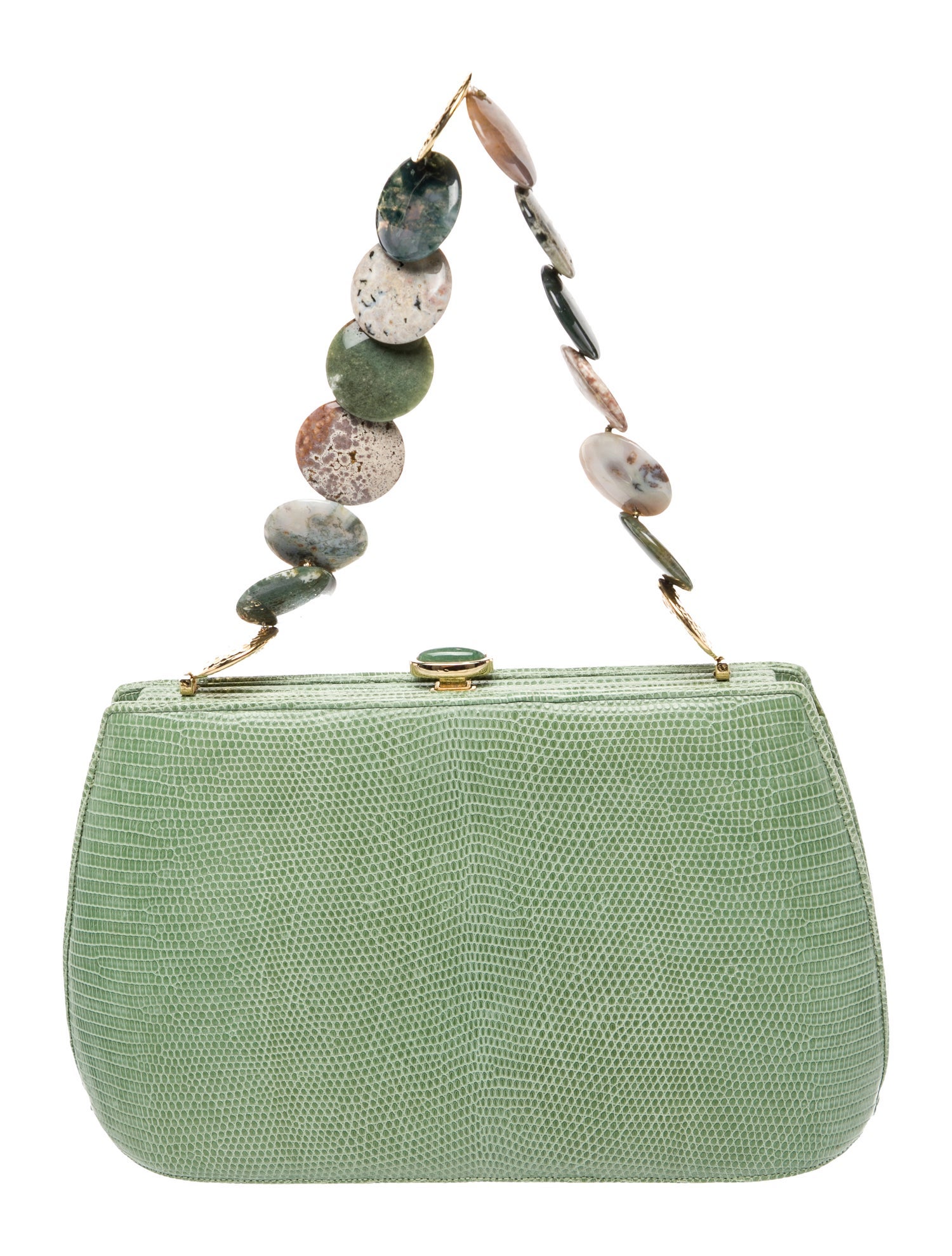 Judith Leiber Lizard Top Handle Bag