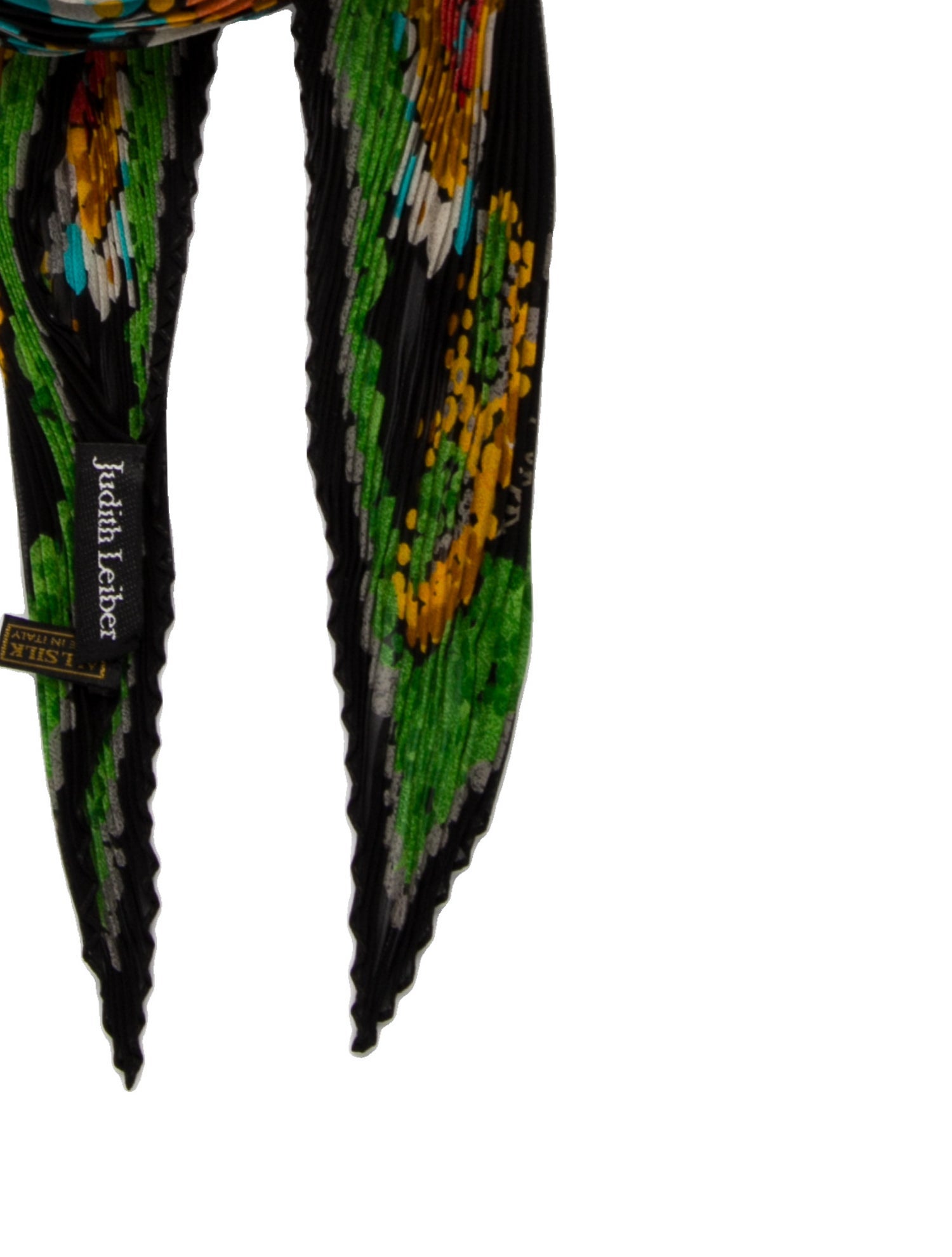 Judith Leiber Checkered Print Silk Scarf