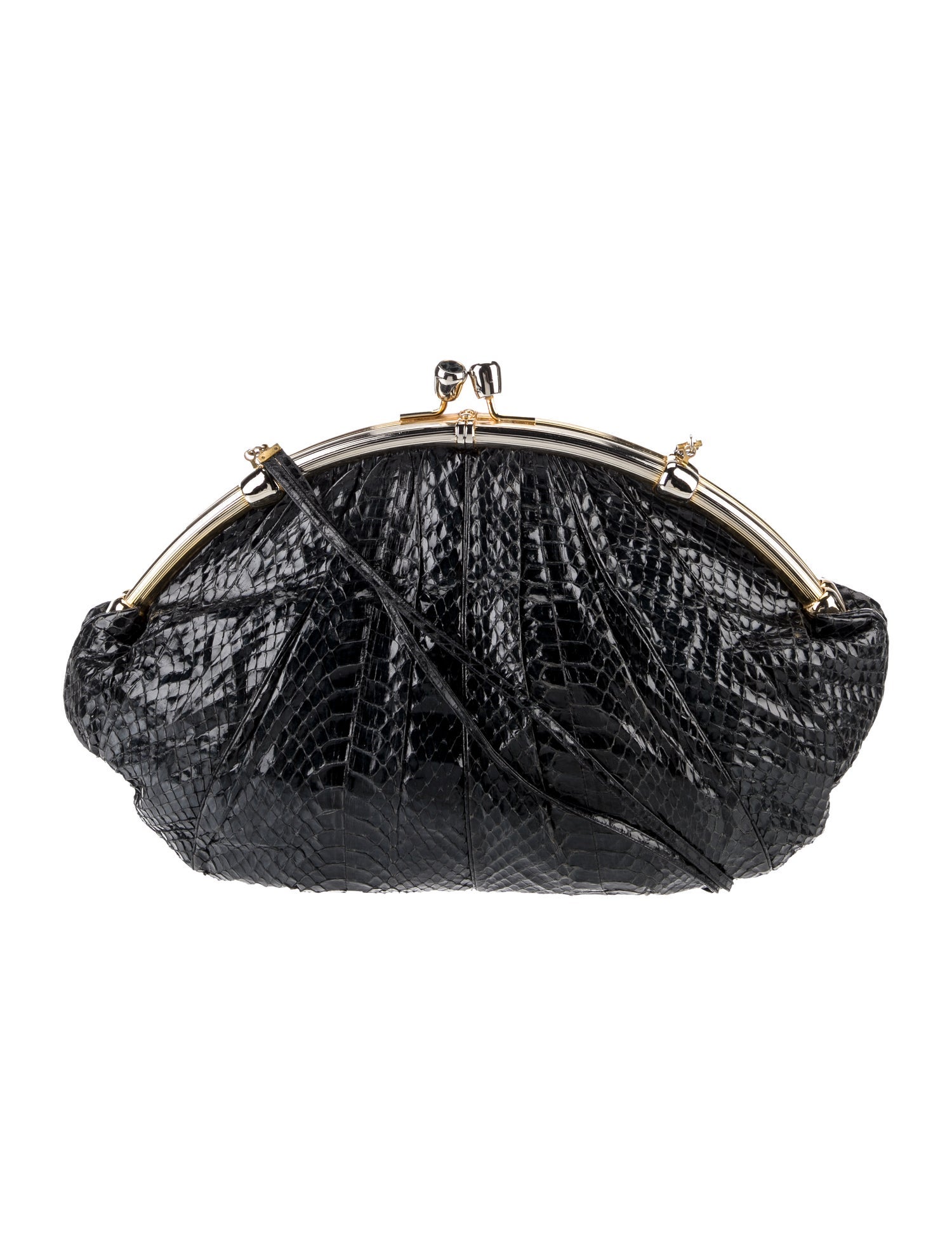 Judith Leiber Embossed Leather Shoulder Bag