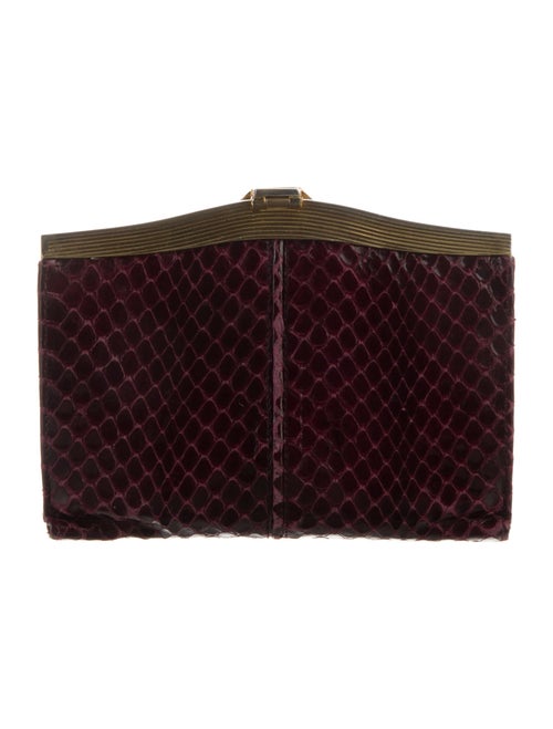 Judith Leiber Snakeskin French Purse