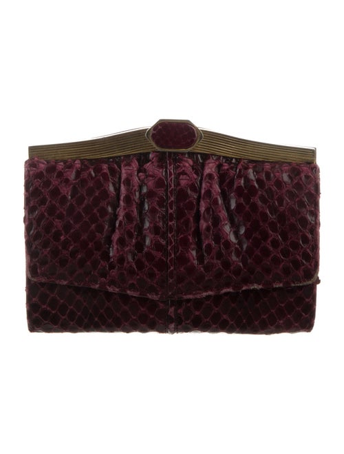Judith Leiber Snakeskin French Purse