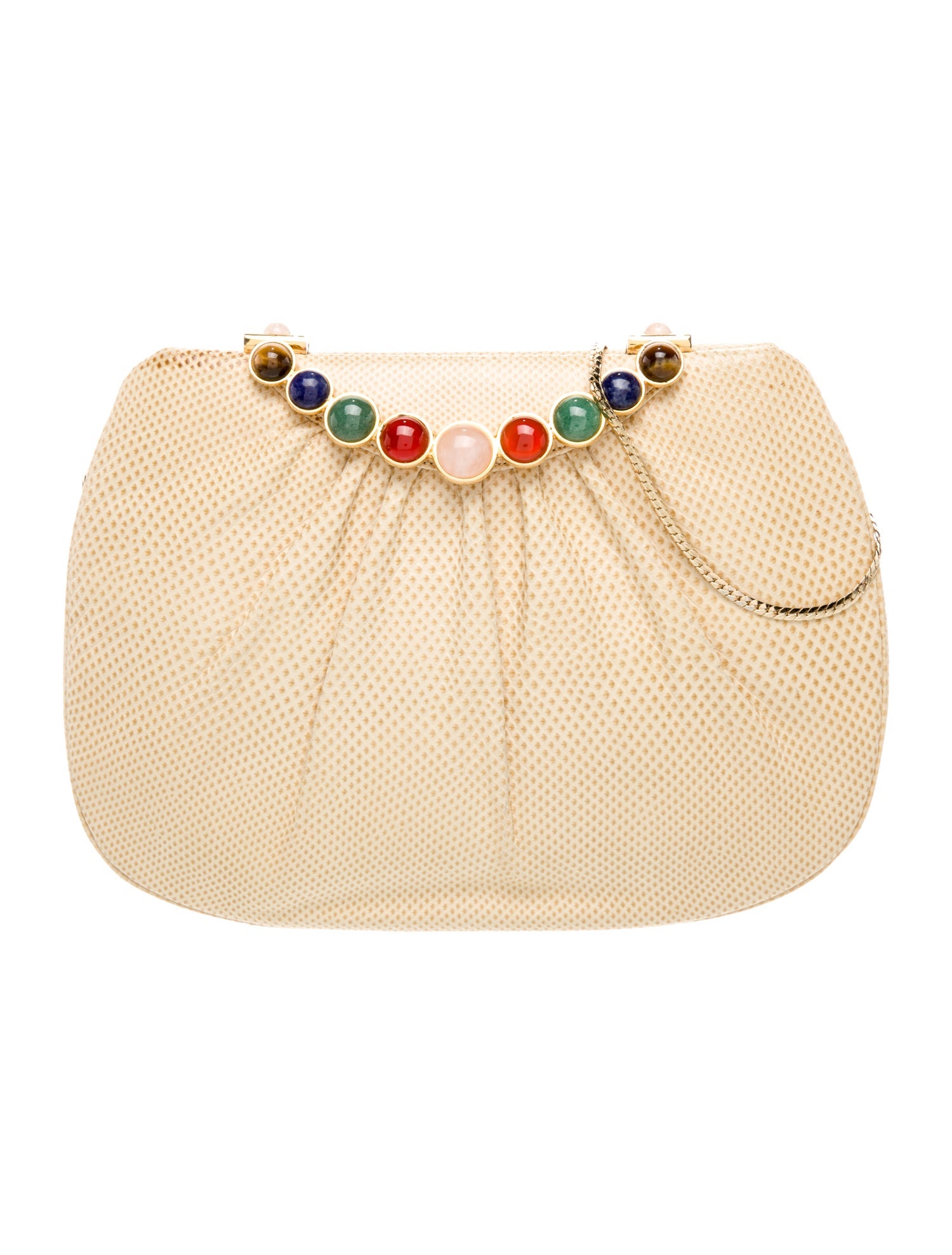 Judith Leiber Embossed Leather Shoulder Bag