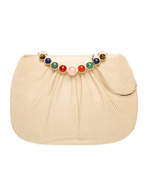 Judith Leiber Embossed Leather Shoulder Bag