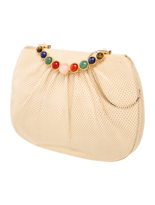 Judith Leiber Embossed Leather Shoulder Bag