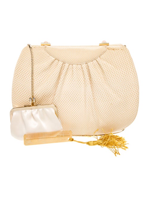 Judith Leiber Embossed Leather Shoulder Bag