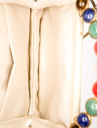 Judith Leiber Embossed Leather Shoulder Bag