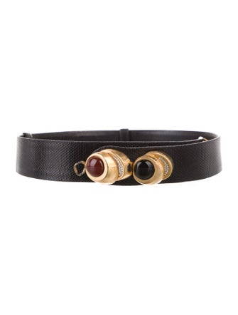 Judith Leiber Leather Waist Belt