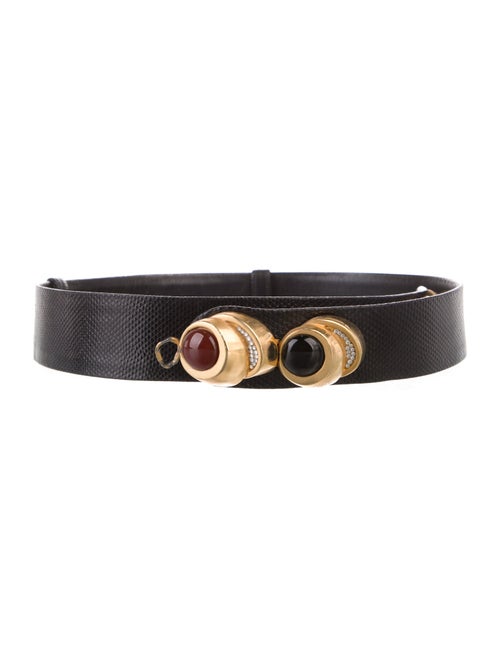 Judith Leiber Leather Waist Belt
