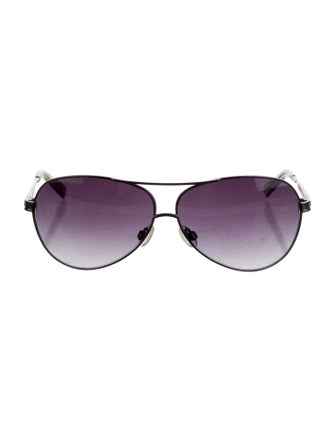 Judith Leiber Aviator Gradient Sunglasses