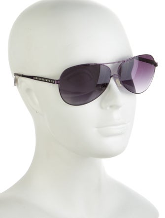 Judith Leiber Aviator Gradient Sunglasses