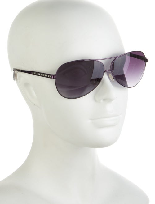 Judith Leiber Aviator Gradient Sunglasses