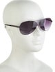 Judith Leiber Aviator Gradient Sunglasses