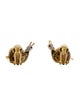 Judith Leiber Two-Tone Crystal & Enamel Snail Clip-On Earrings