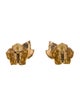 Judith Leiber Crystal & Enamel Flower Clip-On Earrings